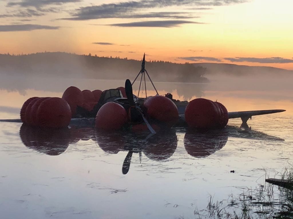 Lifting the IL-2 attack aircraft (early modification), Luostari, Murmansk region, 2018