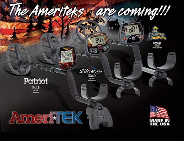 3 Teknetics AmeriTEK detectors (+ price). NEW 2017