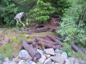 War cop Bolshoi Tyuters Island photo finds of WWII equipment Wehrmacht SS war