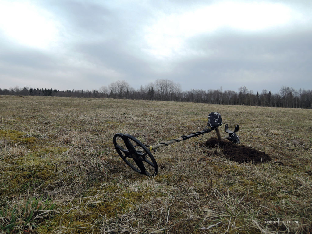 Review of the CORS Strike coil using the Teknetics Patriot metal detector as an example - and found a rare coin! (photo+)