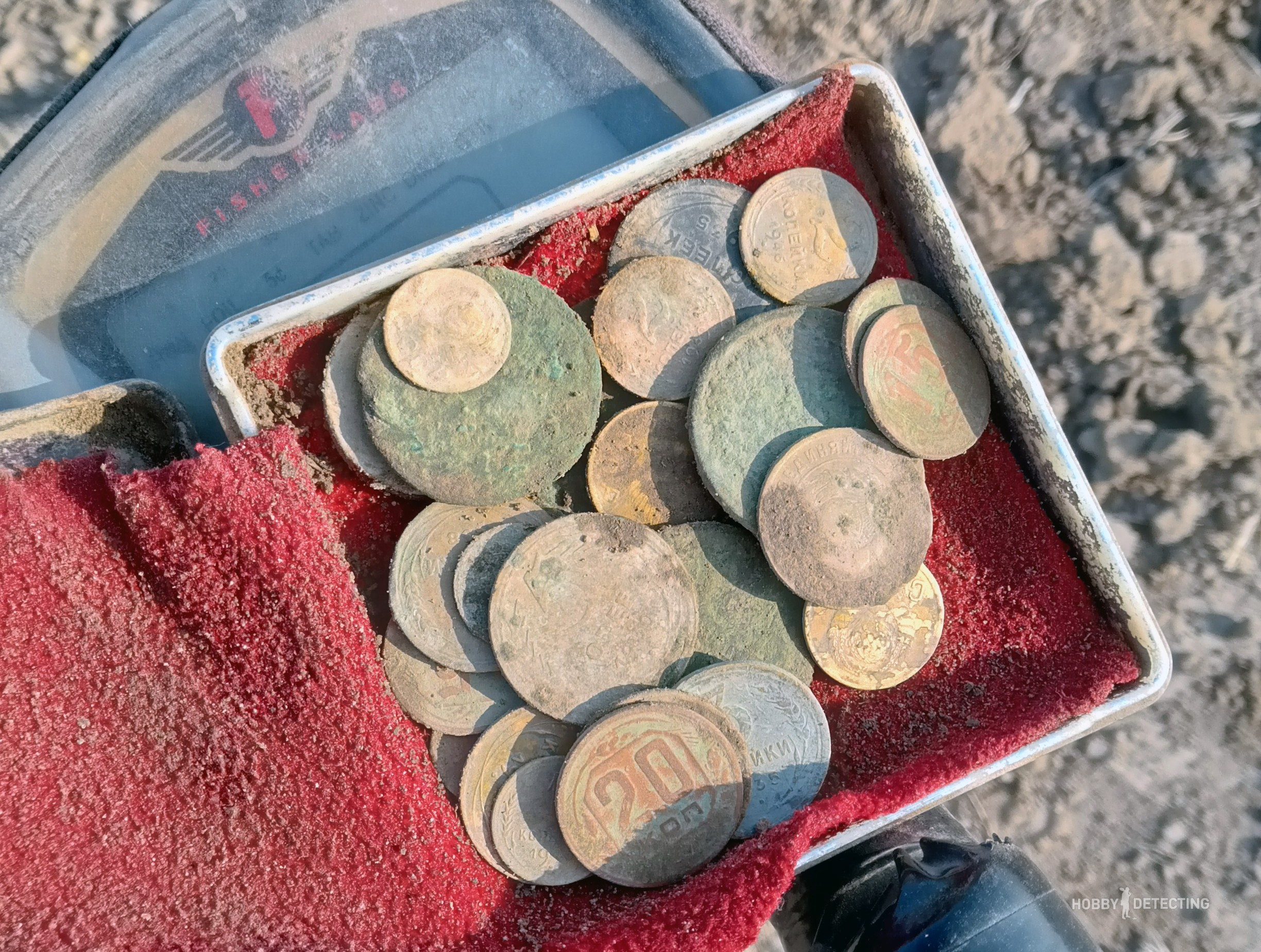 How does plowing a field affect the appearance of “new” coins?