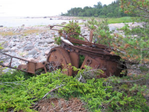 War cop Bolshoi Tyuters Island photo finds of WWII equipment Wehrmacht SS war