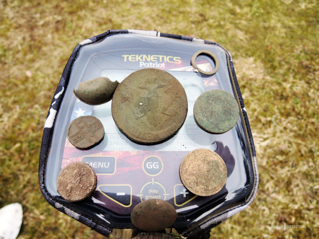 Review of the CORS Strike coil using the Teknetics Patriot metal detector as an example - and found a rare coin! (photo+)