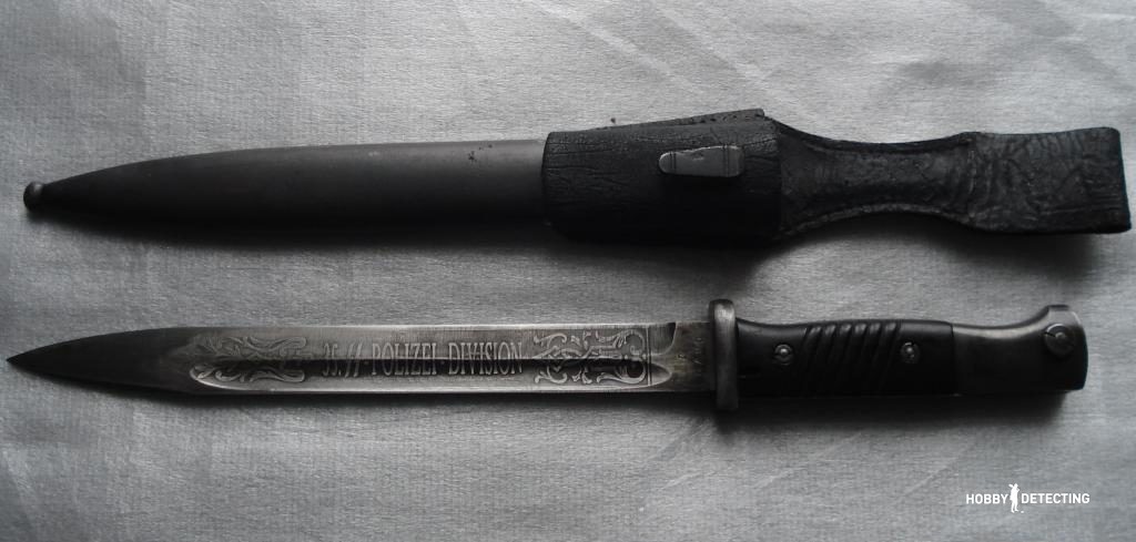 Etching on Wehrmacht/SS combat bayonets (don't be fooled! Photo+)