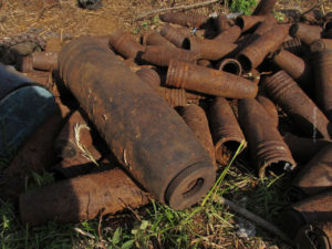 War cop Bolshoi Tyuters Island photo finds of WWII equipment Wehrmacht SS war