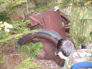 War cop Bolshoi Tyuters Island photo finds of WWII equipment Wehrmacht SS war